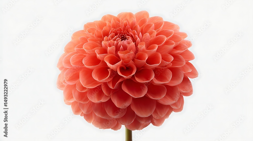 Brilliantly colored flower with vivid petals isolated on a clean white background, presented in an upright botanical view with flattening effect, captured in ultra-high-definition UHD 8K macro detail Brilliantly colored flower with vivid petals isolated on a clean white background, presented in an upright botanical view with flattening effect, captured in ultra-high-definition UHD 8K macro detail