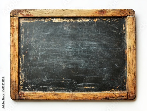 black school chalkboard on white background , old school chalkboard