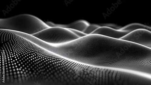Abstract digital wave pattern of dots (1)