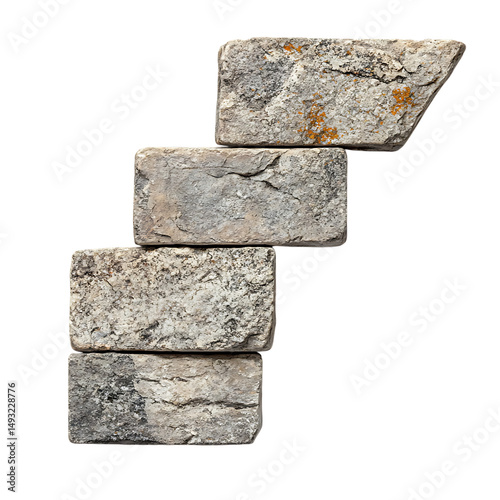 A Stone Arrow with Roman Aqueduct Bricks Engineering Isolated on Transparent Background