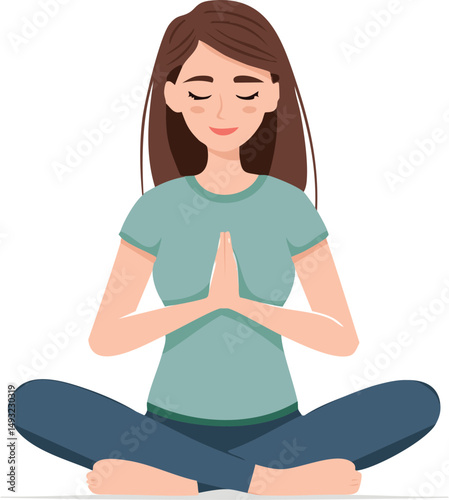 yoga woman vector