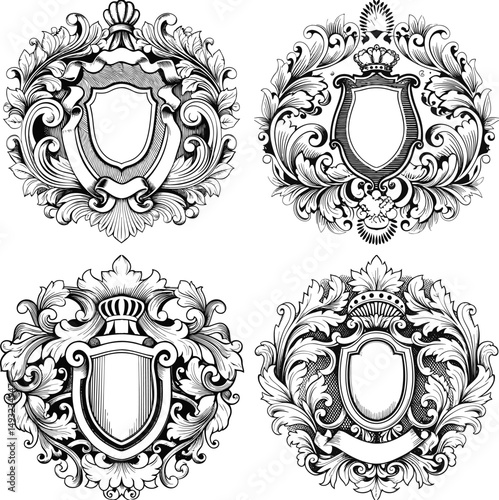 set of ornate frames