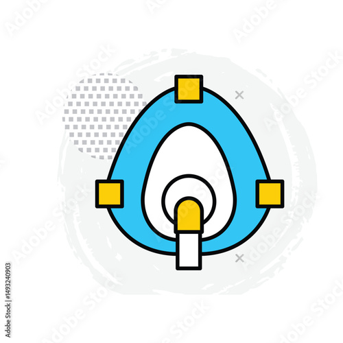 Ventilator Vector Icon Illustrating Hospital Respiratory Machine