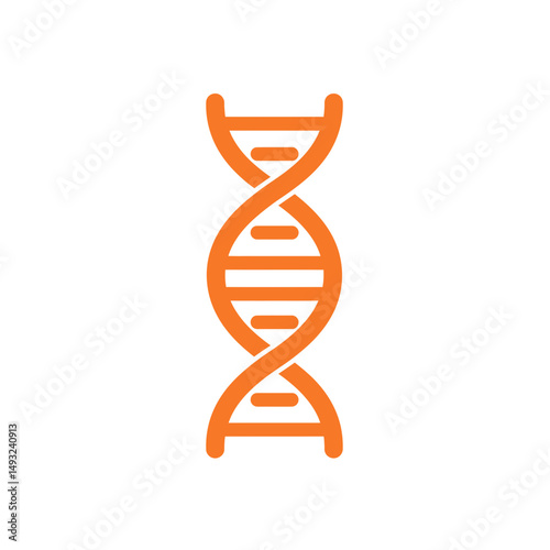 Innovative Genetic Science DNA Double Helix Strand Upright Medical Research Biology Symbol