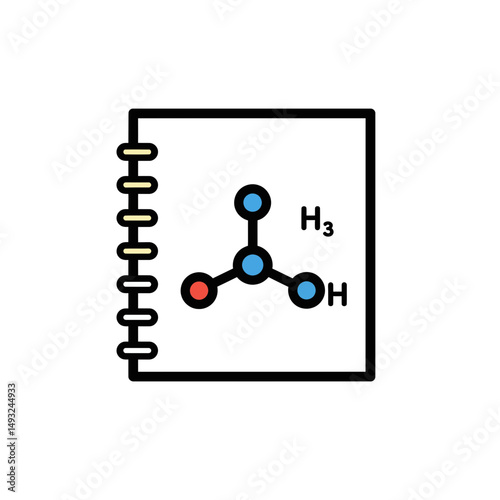 Scientific Notebook Icon: Chemistry Research and Experimental Documentation