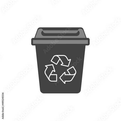 Recycling Bin Circular Arrows Icon: Waste Management, Sustainability, and Green Living