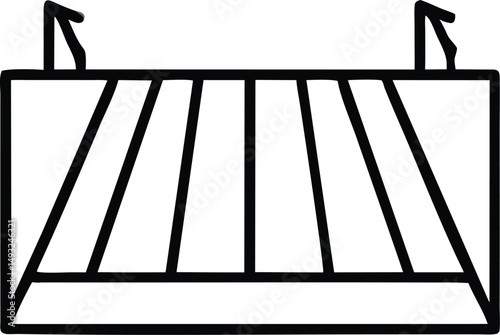 Simple Line Art Gymnastic Vault Icon