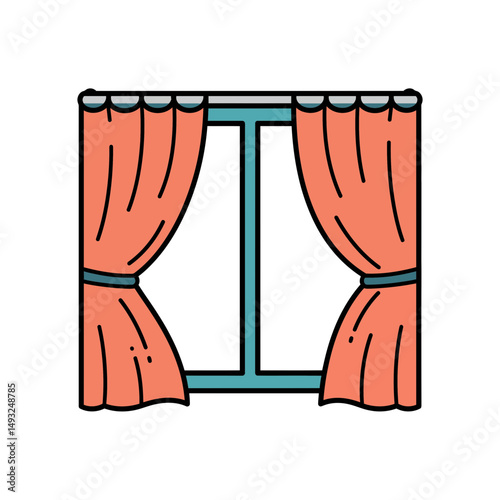 Elegant Window With Sheer Curtains Flowing Open Inviting Fresh Air and Light