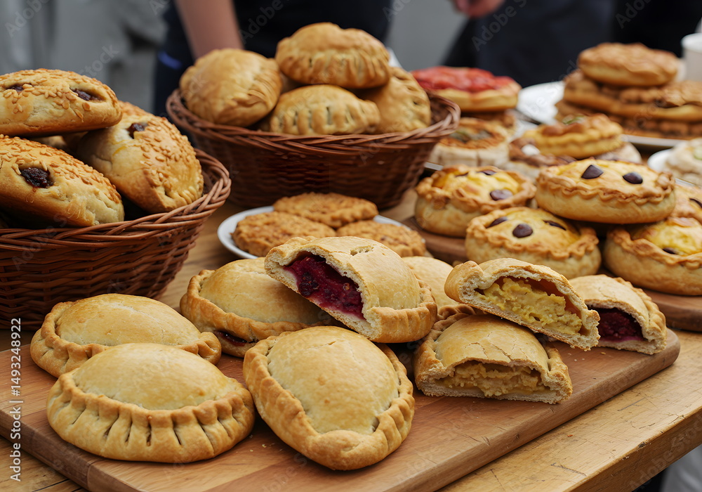 Golden Traditional Cornish Pasty Pastry – Perfect for food blogs, recipe websites, cooking magazines, and bakery advertising Golden Traditional Cornish Pasty Pastry – Perfect for food blogs, recipe websites, cooking magazines, and bakery advertising