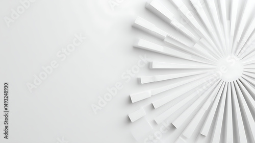 Abstract technology background with radial lines extending from the center on a white background. Concept of technology and connectivity. 3D Rendering 23766768 4