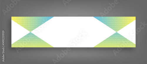 White abstract horizontal linkedin banner design template