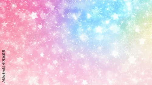Pastel gradient background with gentle shading, featuring sparkling stars and dreamy atmosphere. Perfect for creative projects