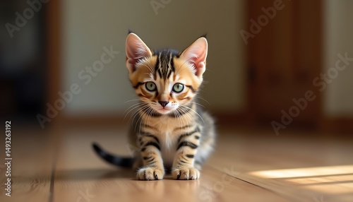 Adorable tabby kitten cute pet animal domestic feline friend