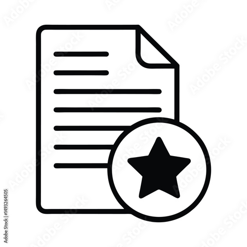Document icon with star rating for important file