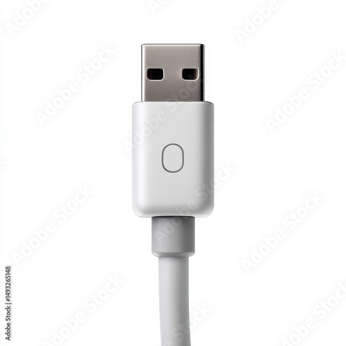 USB Type-C Cable High-Resolution Image Isolated on White