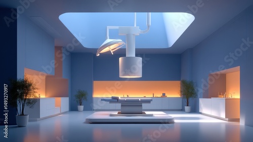 Interior Design of a Modern Operating Room