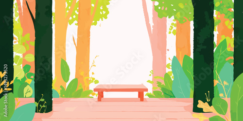 A serene forest scene unfol...