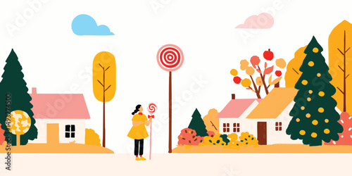 A girl in the countryside h...