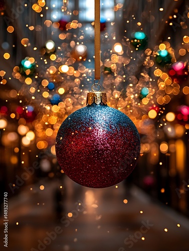 Festive orb with bokeh