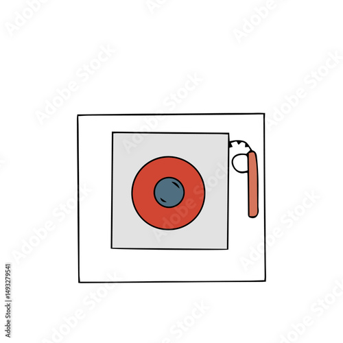 firefighter element stock design illustration. fireman, hydrant, apar, Firefighters cartoon characters in protective uniform at work big set isolated on white background