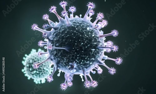 Microscopic View of a Virus