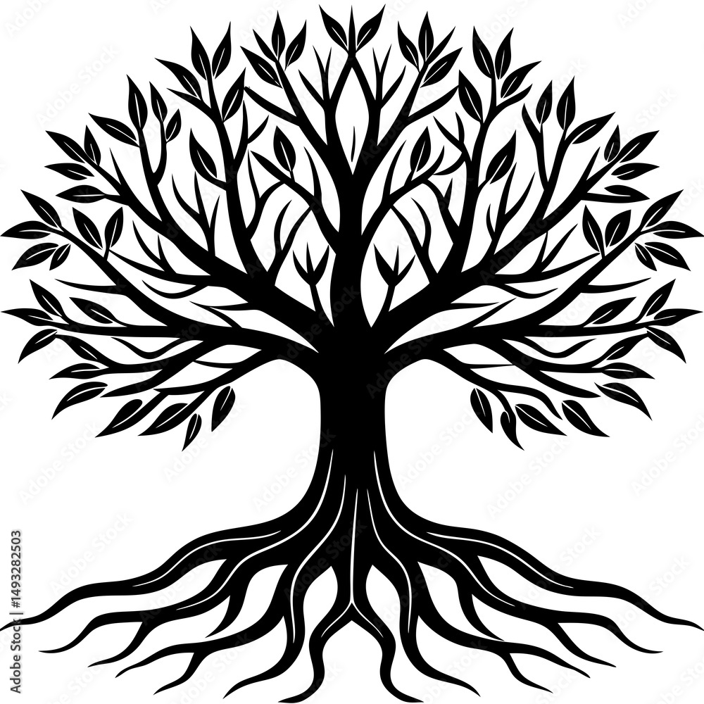 Obraz premium tree silhouette vector