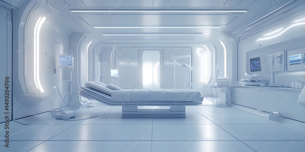 Obraz premium Futuristic medical ward interior design