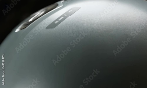 Futuristic Helmet Close-Up