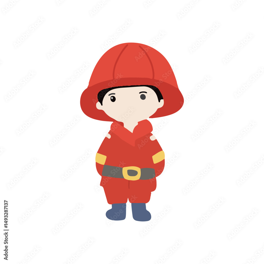 Kawaii fire fighter cartoon element stock. This is a fire fighter career vector consisting of male fire fighter Kawaii fire fighter cartoon element stock. This is a fire fighter career vector consisting of male fire fighter