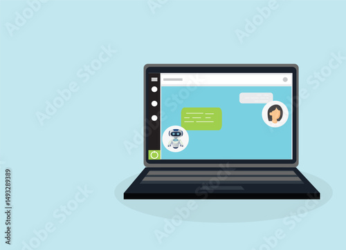 Customer support..Chatbot ai and customer service concept.Chat bot virtual assistant via messaging. Helping.
