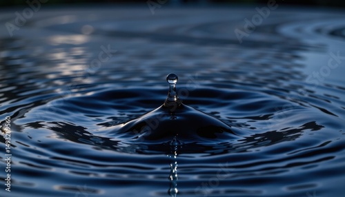 a solitary black droplet, suspended in the inky abyss, mirrored the darkness around it, its surface a glistening canvas reflecting the faint light that pierced through the veil of night.