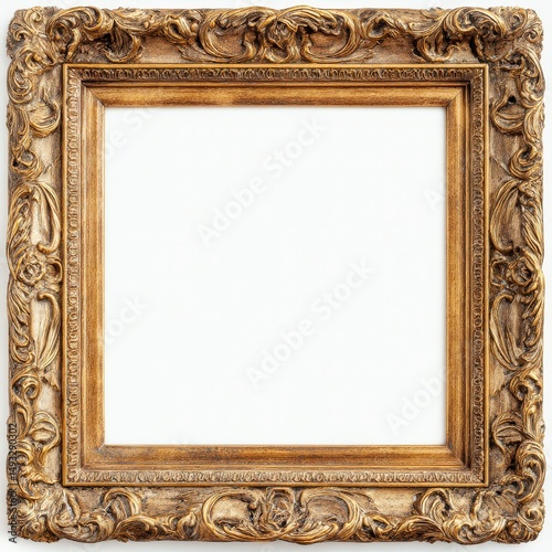 Ornate gold picture frame with intricate detailing, perfect for adding a touch of elegance to any space.  Ideal for showcasing cherished photos or artwork.