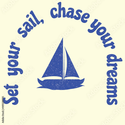 Ocean sailing: Explore the  design for t-shirt print, for graphic t-shirt or sweatshirt hoodie, poster, sticker, background, and other uses.