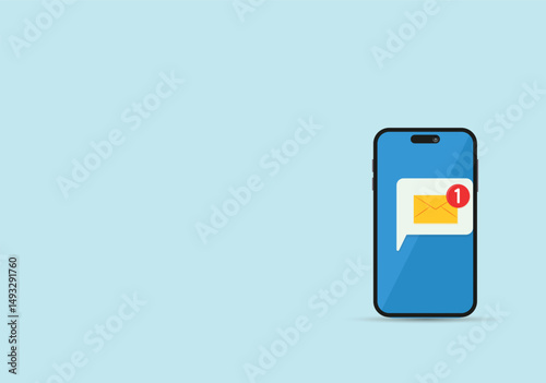 Modern Smartphone Message Notification Illustration
