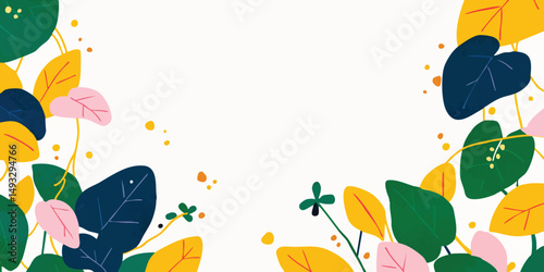 A vibrant, graphic arrangem...