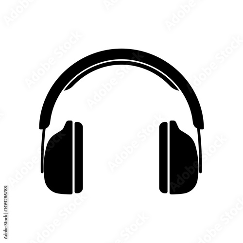 Headphone icon. Earphones sign or logo. Music, DJ symbol. Vector illustration.