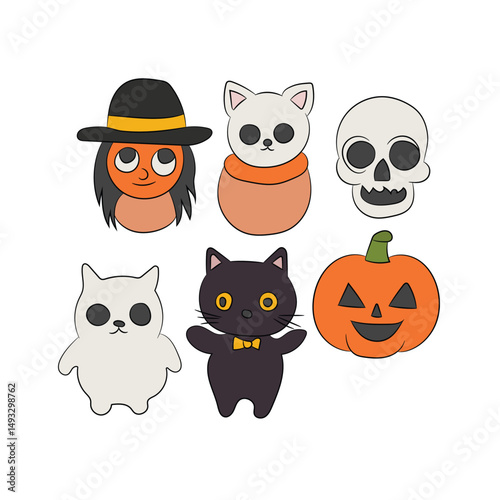 halloween cute ghost cartoon human celebration