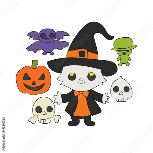 halloween cute ghost cartoon human celebration