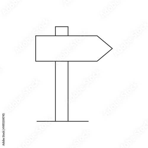 navigation and location icon,map, gesture, blank signpost isolated on white, direction