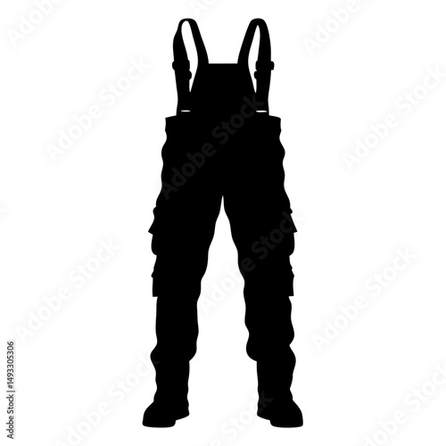 Minimal Cargo Pants with ben Vector for Military, Streetwear, and Casual Outfit Art