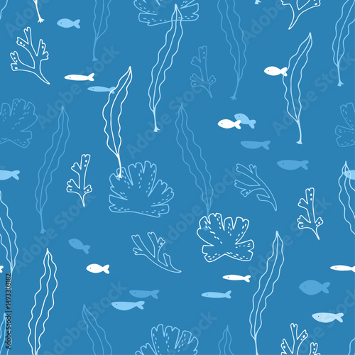 海草と海の生き物のパターン