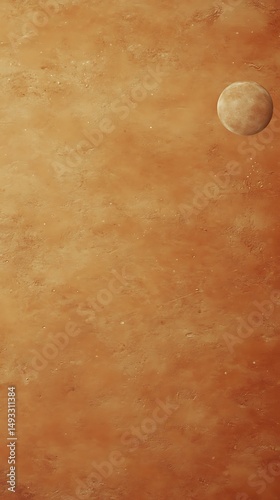 Alien landscape with moon