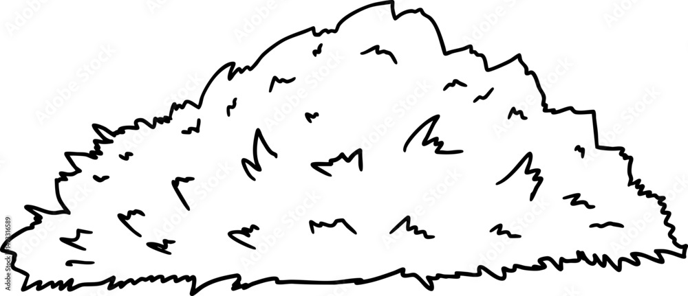 Fototapeta premium sketch bush shrub