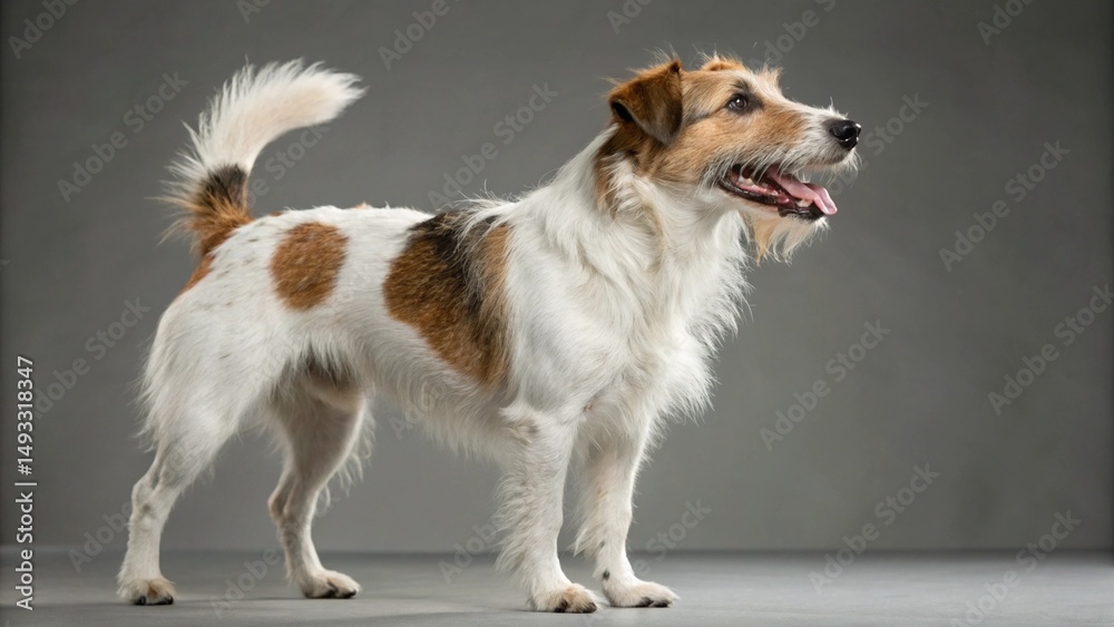 Fototapeta premium Danish Swedish Farmdog on studio background