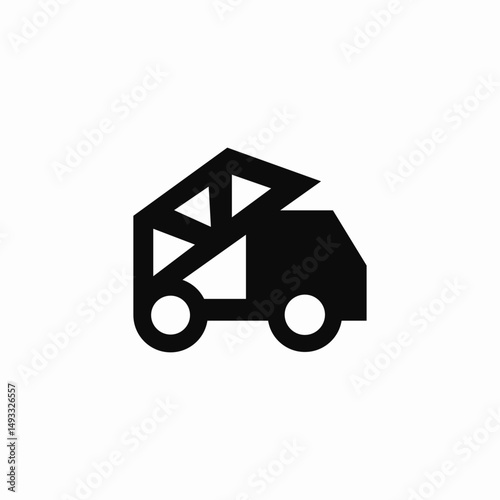 boarding stairs icon sign vector