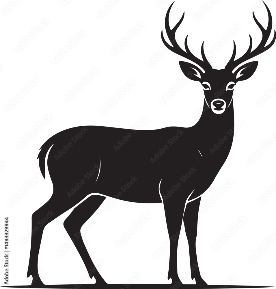 Fototapeta premium deer silhouette vector template here