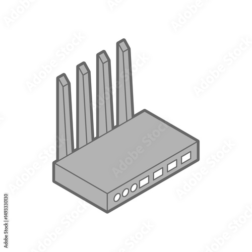 WiFi router sign. Wi-Fi Internet equipment icon. Wi Fi network equipment symbol