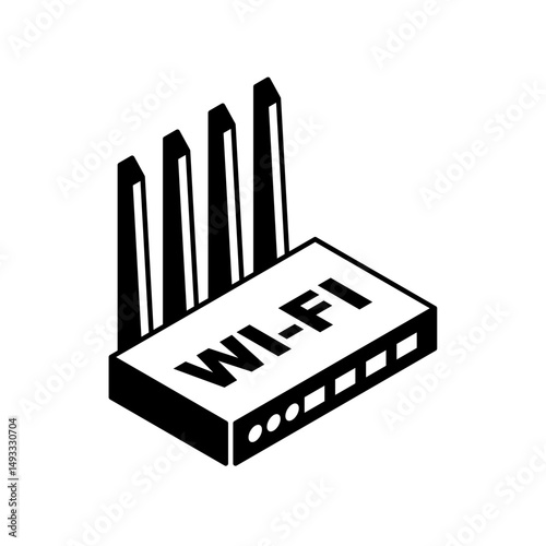 WiFi router sign. Wi-Fi Internet equipment icon. Wi Fi network equipment symbol
