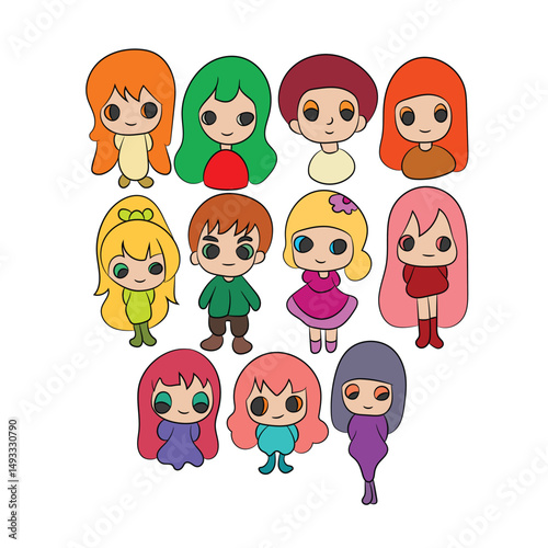 young woman and man people