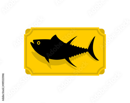 Trophy Fish On Board isolated. Fish interior decor.